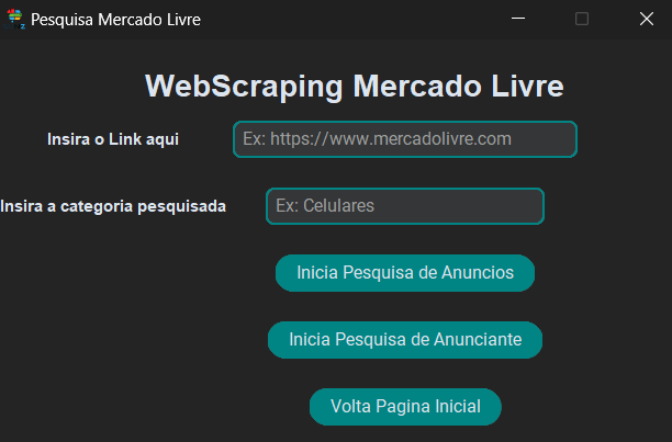 Tela Mercado Livre